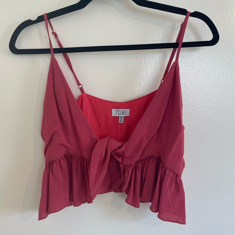 Cropped tie shirt
